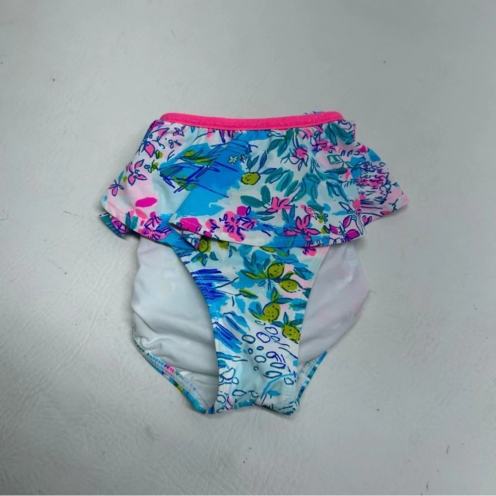 Lilly Pulitzer girls Floral Ruffle Bikini Bottoms size 14 nwt